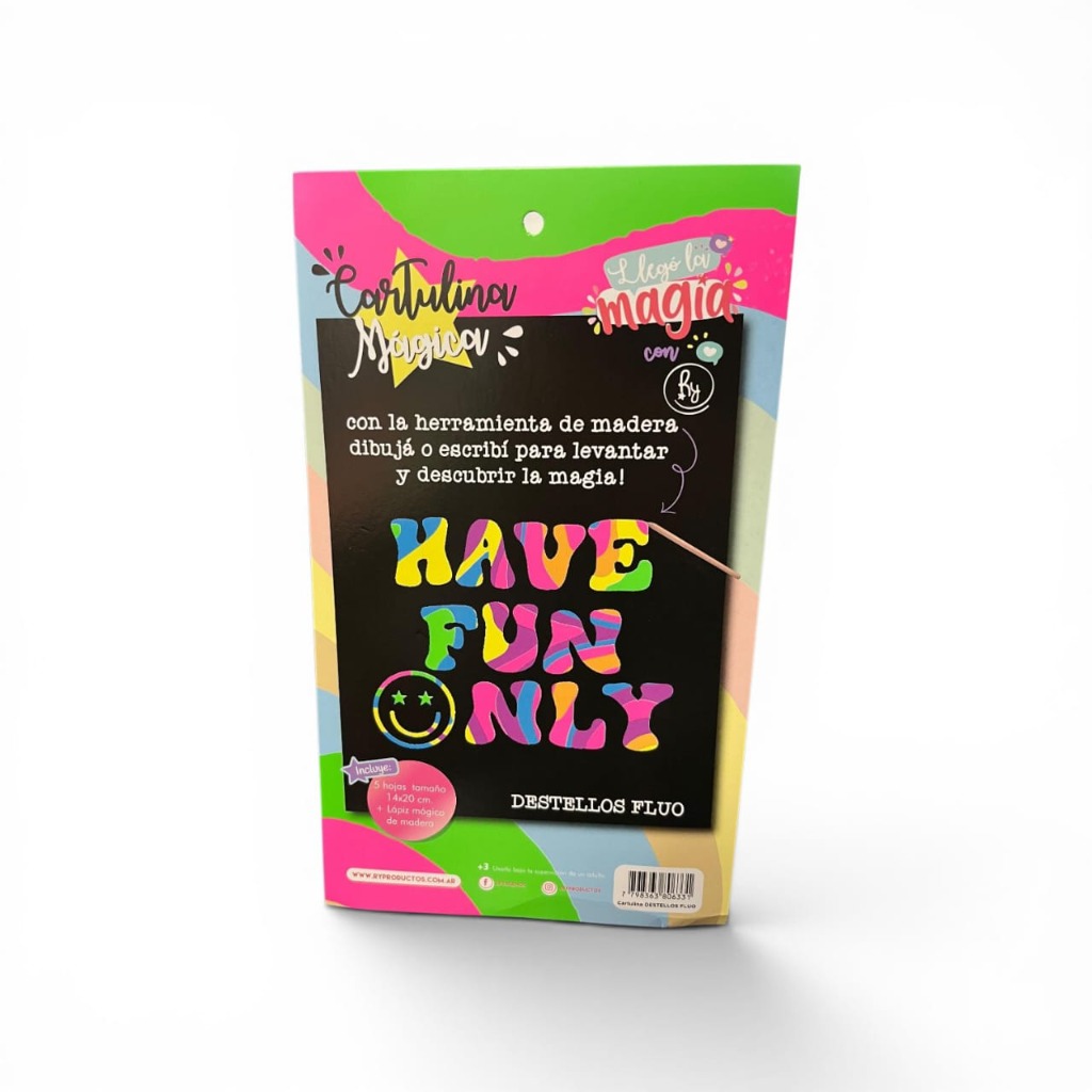PAPEL MAGICO 14x20cm.x5hjs. C/LAPIZ FLUO
